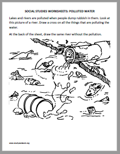 water pollution for kids worksheets